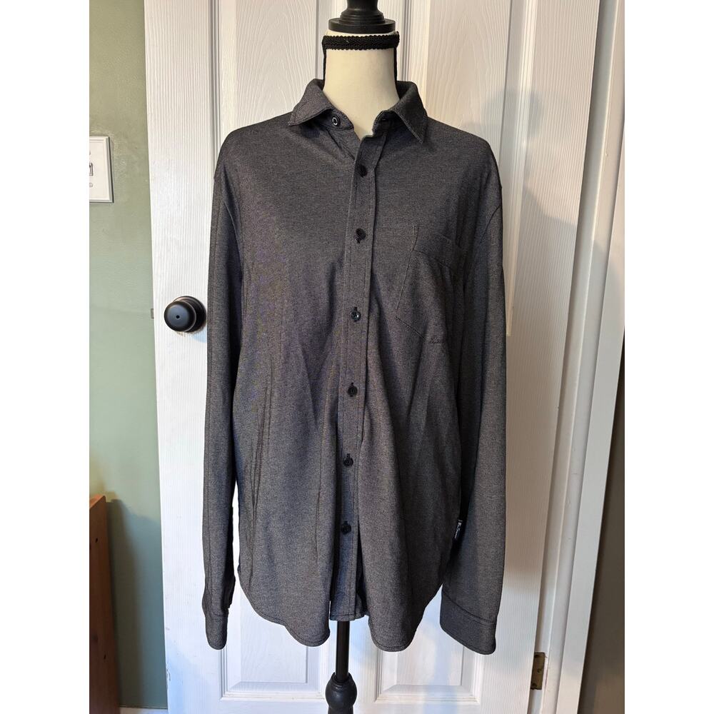 Ben Sherman Long Sleeve Button Down Shirt Men's Large Dark Gray